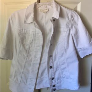 White jean jacket